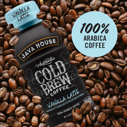 Java House Cold Brew 8oz Bottles - French Vanilla Latte