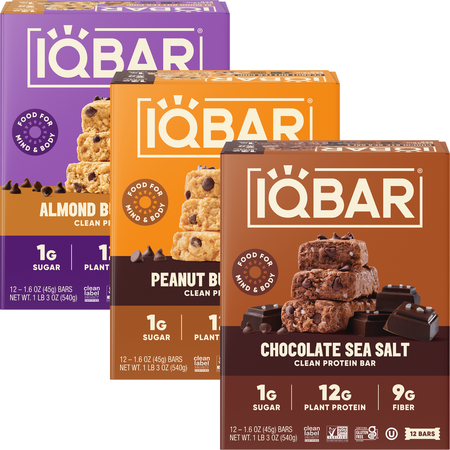 IQBAR Chocolate Lovers Bundle Protein Bars Variety Pack (36 Bars)