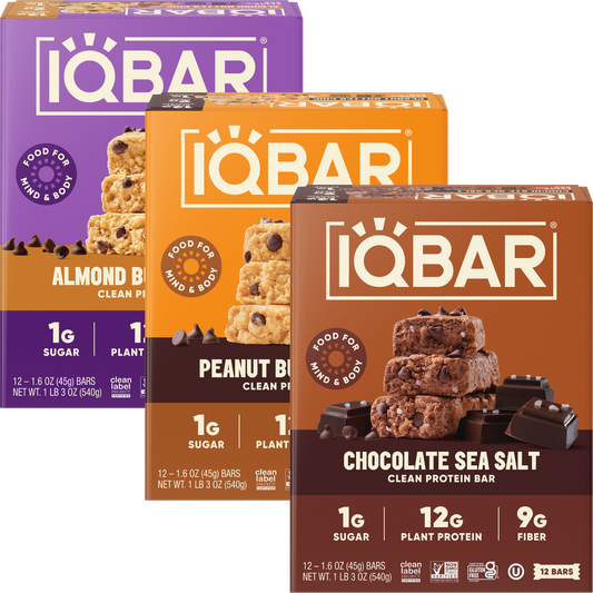IQBAR Chocolate Lovers Bundle Protein Bars Variety Pack (36 Bars)