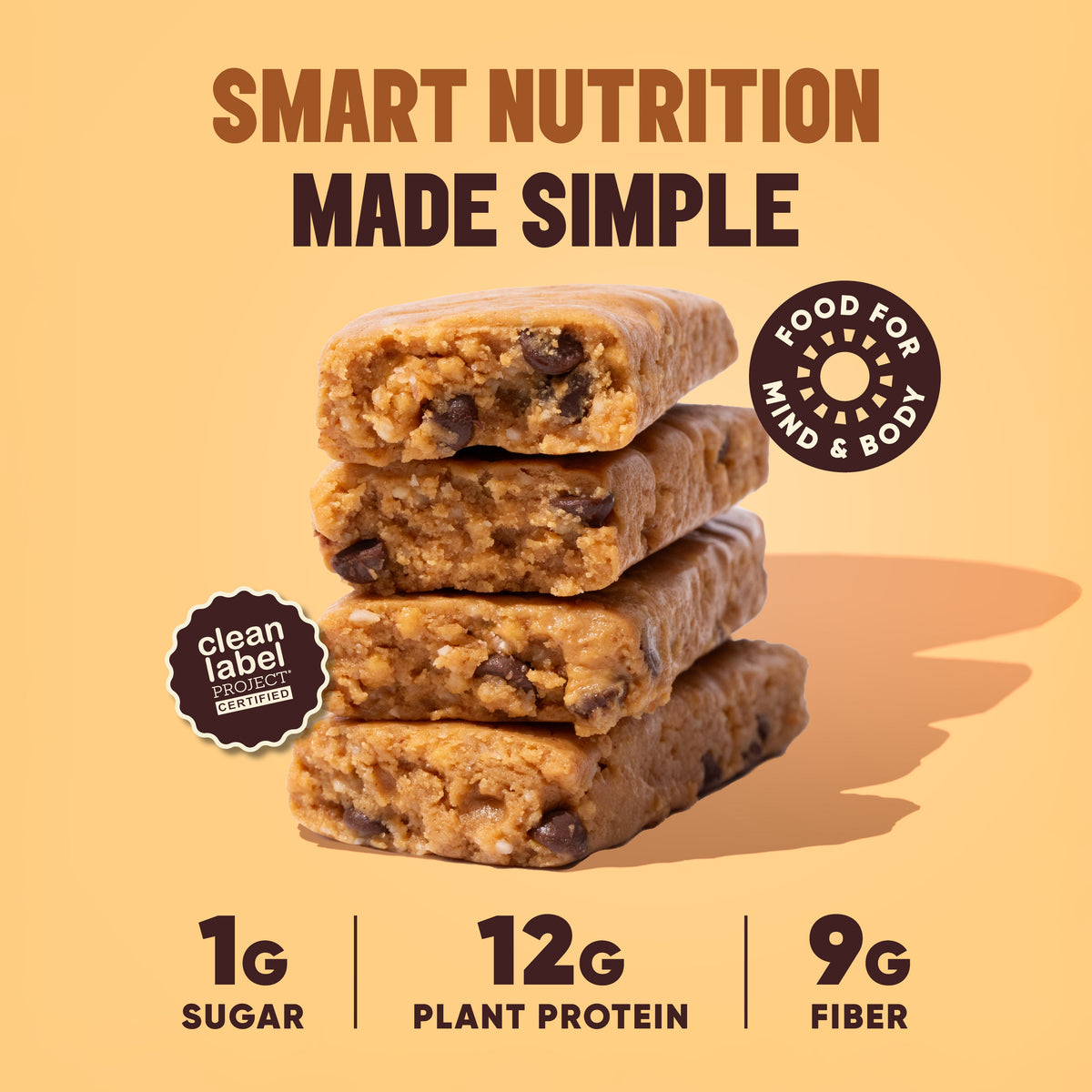 IQBAR Almond Butter Chip & Peanut Butter Chip Protein Bars (24 Bars)