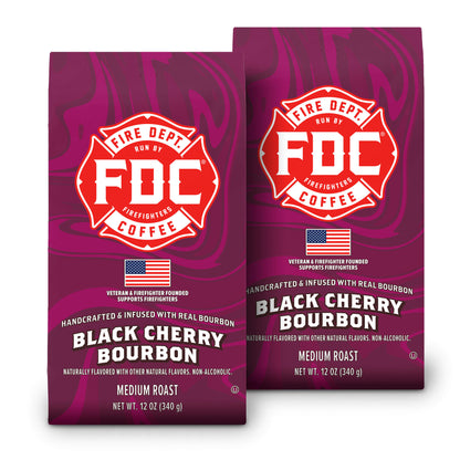 Fire Department Coffee Black Cherry Bourbon Infused Coffee