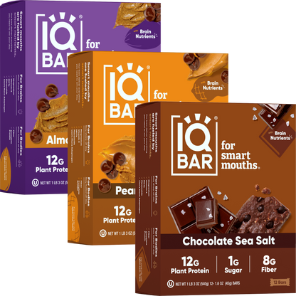 IQBAR Chocolate Lovers Bundle Protein Bars Variety Pack (36 Bars)