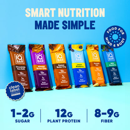 IQBAR Chocolate Lovers & Fruit Lovers Protein Bar Variety Pack