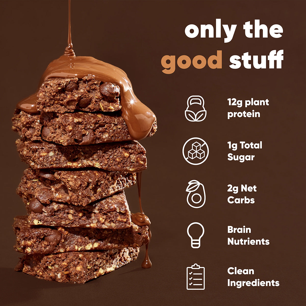 IQBAR Chocolate Sea Salt — Protein-Packed Energy Bars (12-Pack)