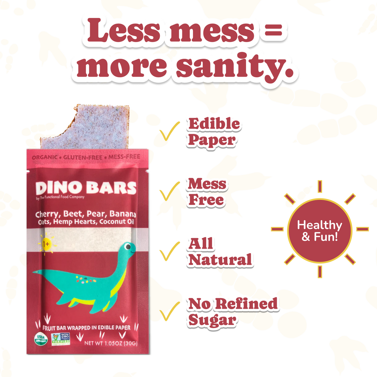 Dino Bars Organic Fruit Bar Variety Pack