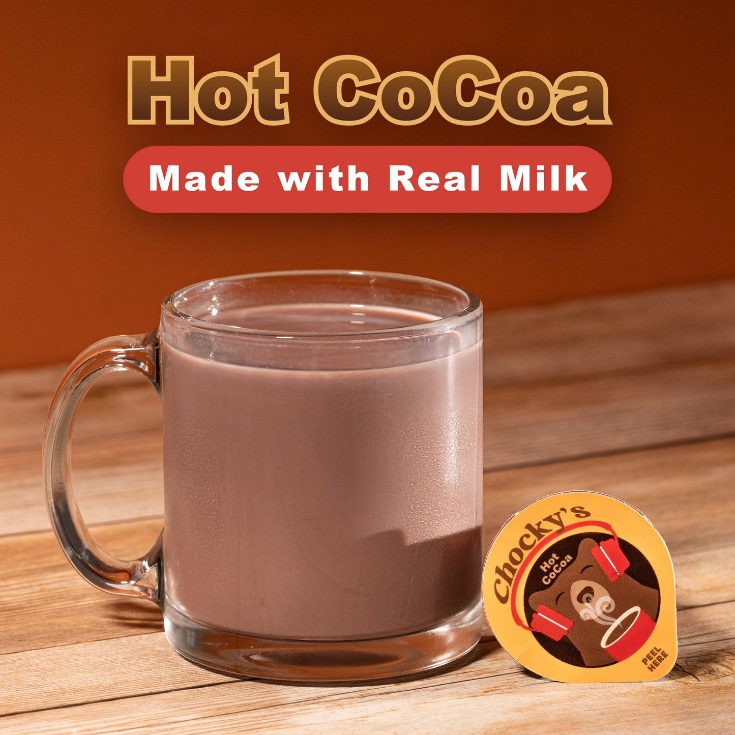Chocky's Hot Cocoa Made with Real Milk Pods