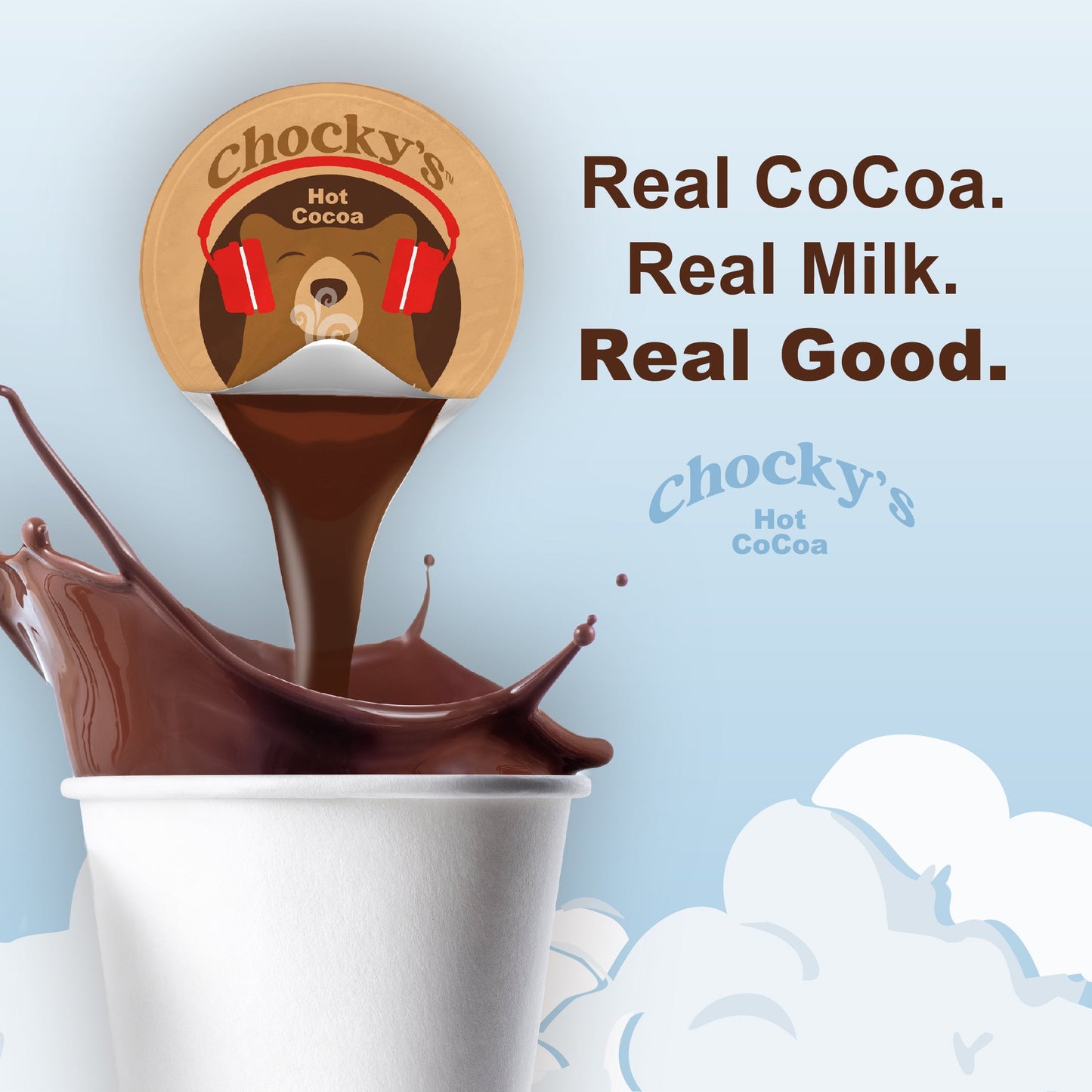 Chocky's Hot Cocoa Made with Real Milk Pods