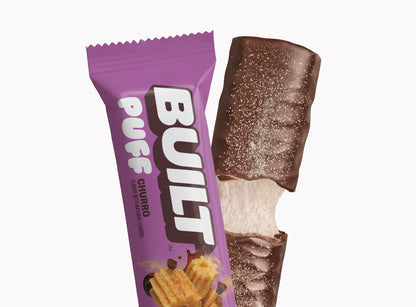 Built Churro Puffs Protein Bars – 12 Count Box