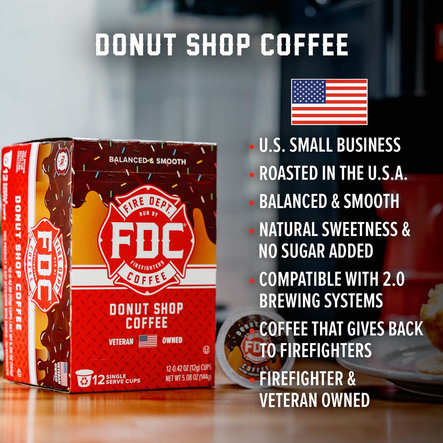 Fire Dept Coffee Donut Shop Coffee Pods