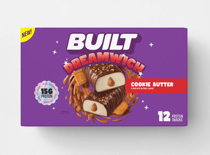 BUILT Dreamwich Cookie Butter Protein Bar (12 Count)