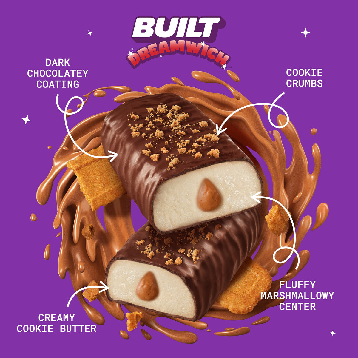 BUILT Dreamwich Cookie Butter Protein Bar (12 Count)