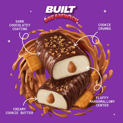 BUILT Dreamwich Cookie Butter Protein Bar (12 Count)