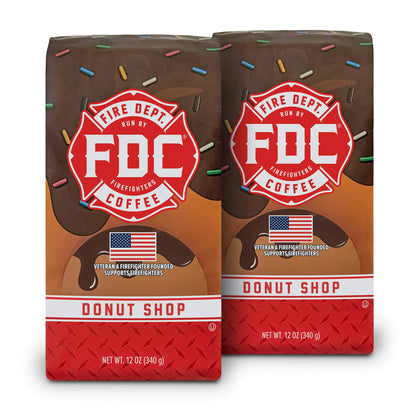 Fire Department Coffee Donut Shop Medium Roast Ground Coffee & Whole Bean Coffee