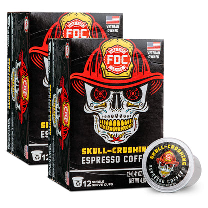 Fire Department Coffee Skull Crushing Espresso Coffee Pods