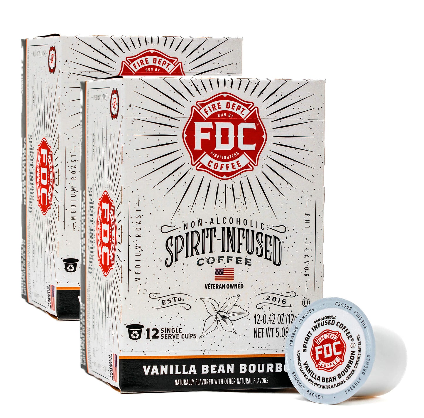 Fire Department Coffee Vanilla Bean Bourbon Infused Coffee Pods