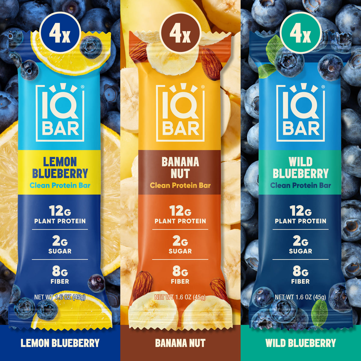 Fruit Lovers Variety Pack | IQBAR Plant Protein Bars Low Carb