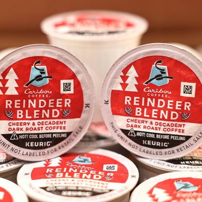 Caribou Reindeer Blend Coffee Pods K-cups 22ct Gift Box