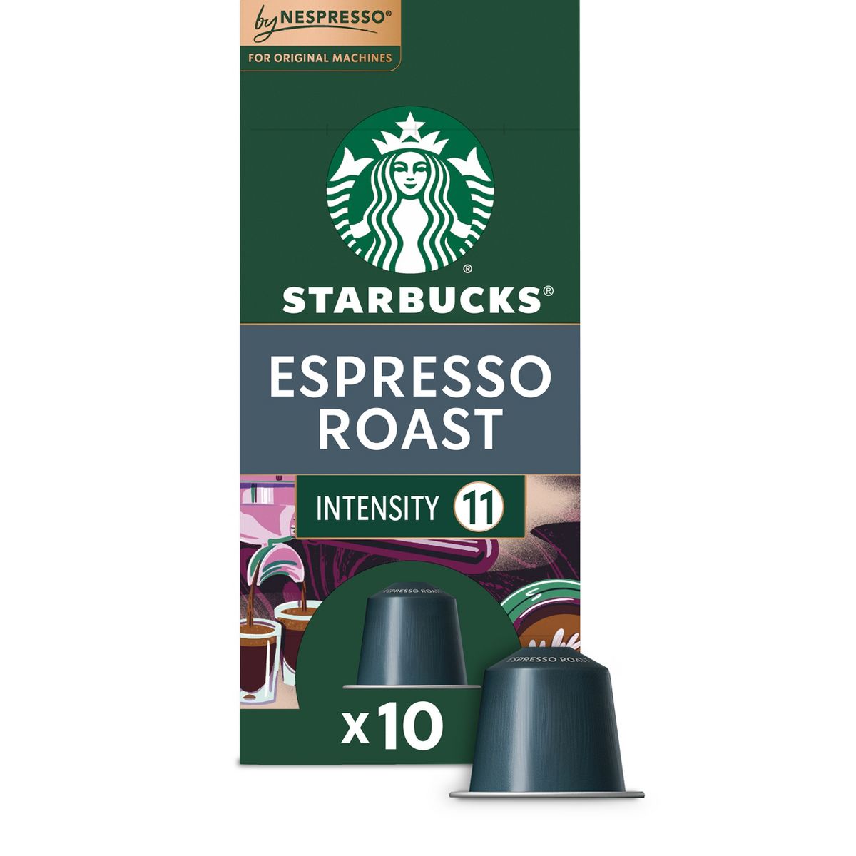 Starbucks by Nespresso Original Line Pods Dark Roast Coffee Espresso Roast