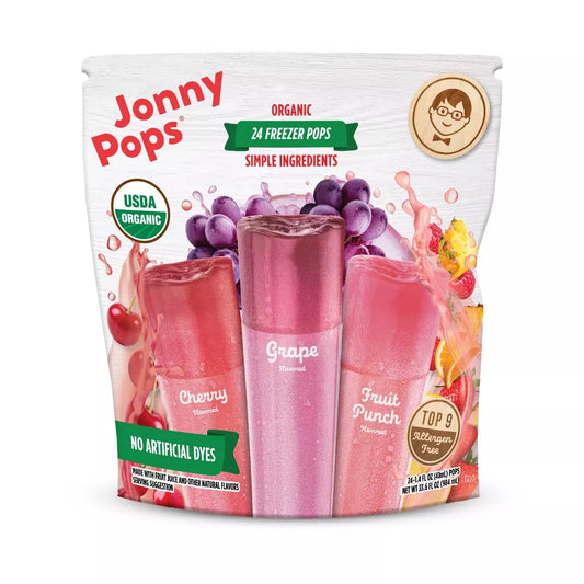 Jonny Pops Organic Freezer Pops 24ct