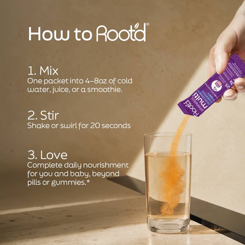Root'd Essential Prenatal Nutrition + Electrolytes with DHA