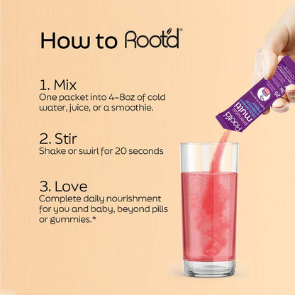 Root'd Essential Prenatal Nutrition + Electrolytes with DHA