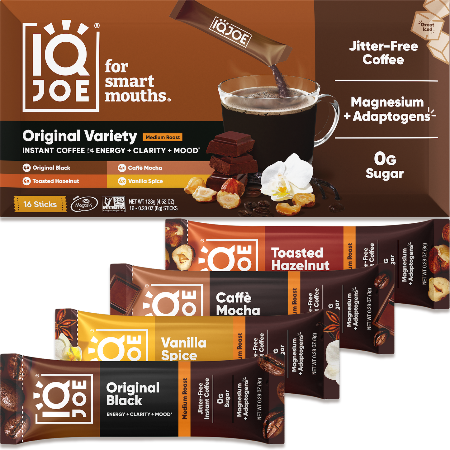 IQJOE Original Variety Instant Coffee Sticks