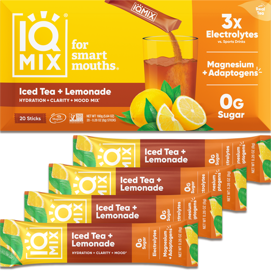 IQ Mix Iced Tea Lemonade | 20 Sticks – Hydrating Electrolyte Mix