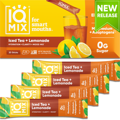 IQ Mix Iced Tea Lemonade | 20 Sticks – Hydrating Electrolyte Mix
