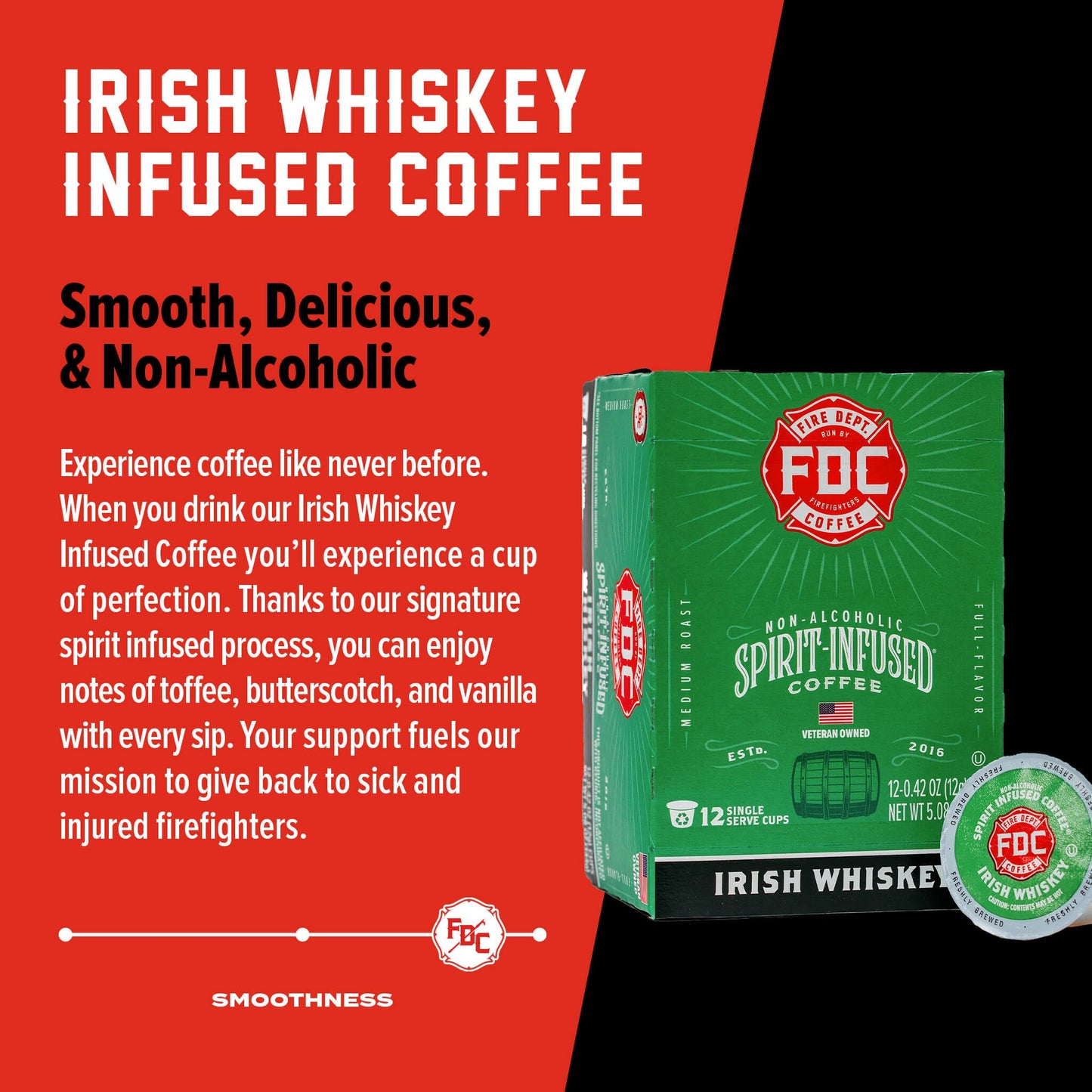 Fire Department Coffee Irish Whiskey Infused Coffee Pods