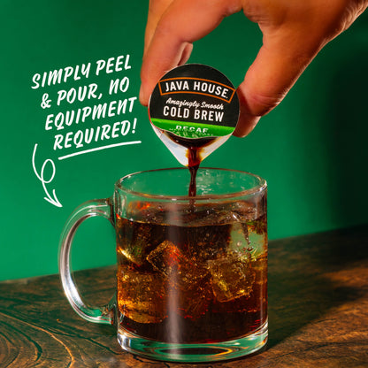 Java House Cold Brew Coffee Pods Decaf | Peel & Pour Cold Brew Coffee