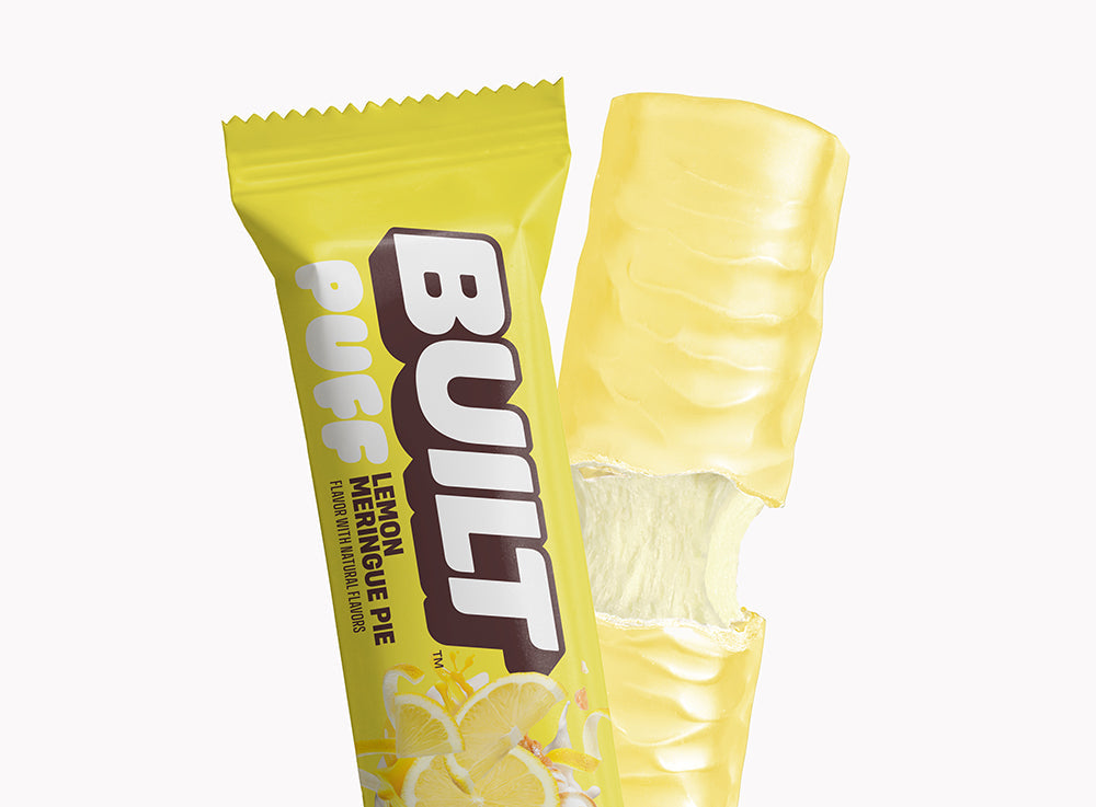 Lemon Meringue Pie Puff Protein Bar | Built High Protein Snack
