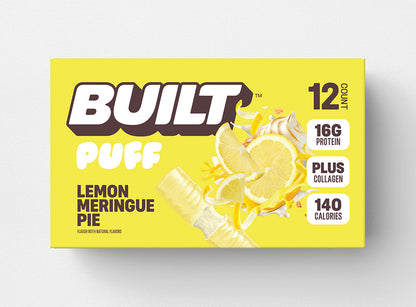 Lemon Meringue Pie Puff Protein Bar | Built High Protein Snack