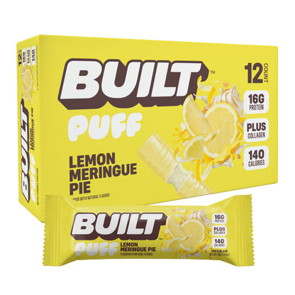 Lemon Meringue Pie Puff Protein Bar | Built High Protein Snack
