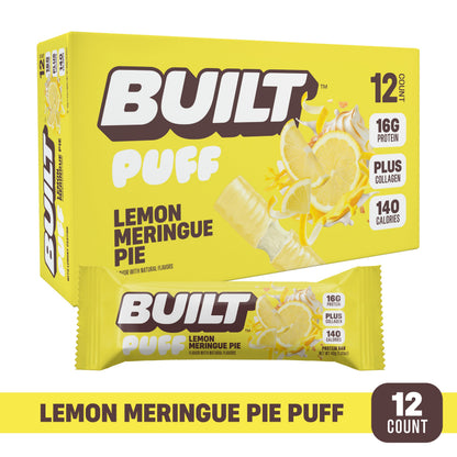 Lemon Meringue Pie Puff Protein Bar | Built High Protein Snack