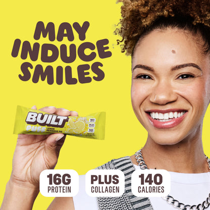 Lemon Meringue Pie Puff Protein Bar | Built High Protein Snack