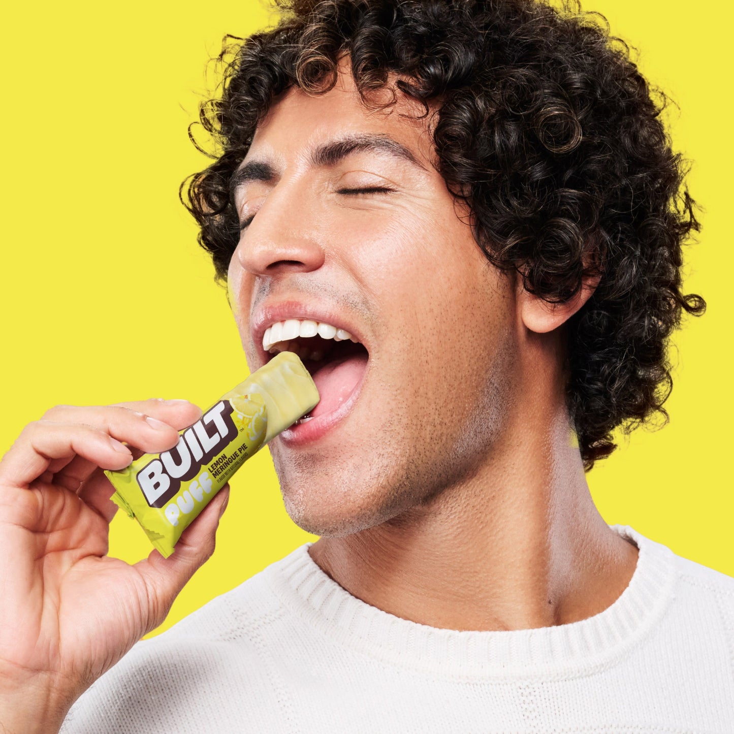 Lemon Meringue Pie Puff Protein Bar | Built High Protein Snack