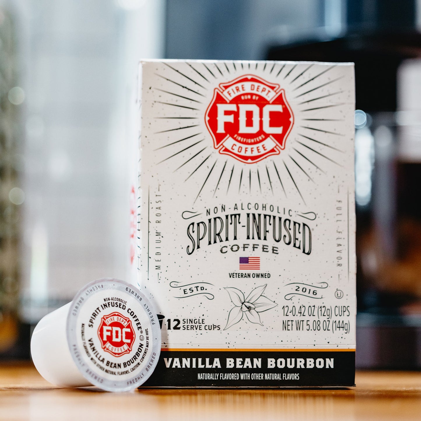 Fire Department Coffee Vanilla Bean Bourbon Infused Coffee Pods