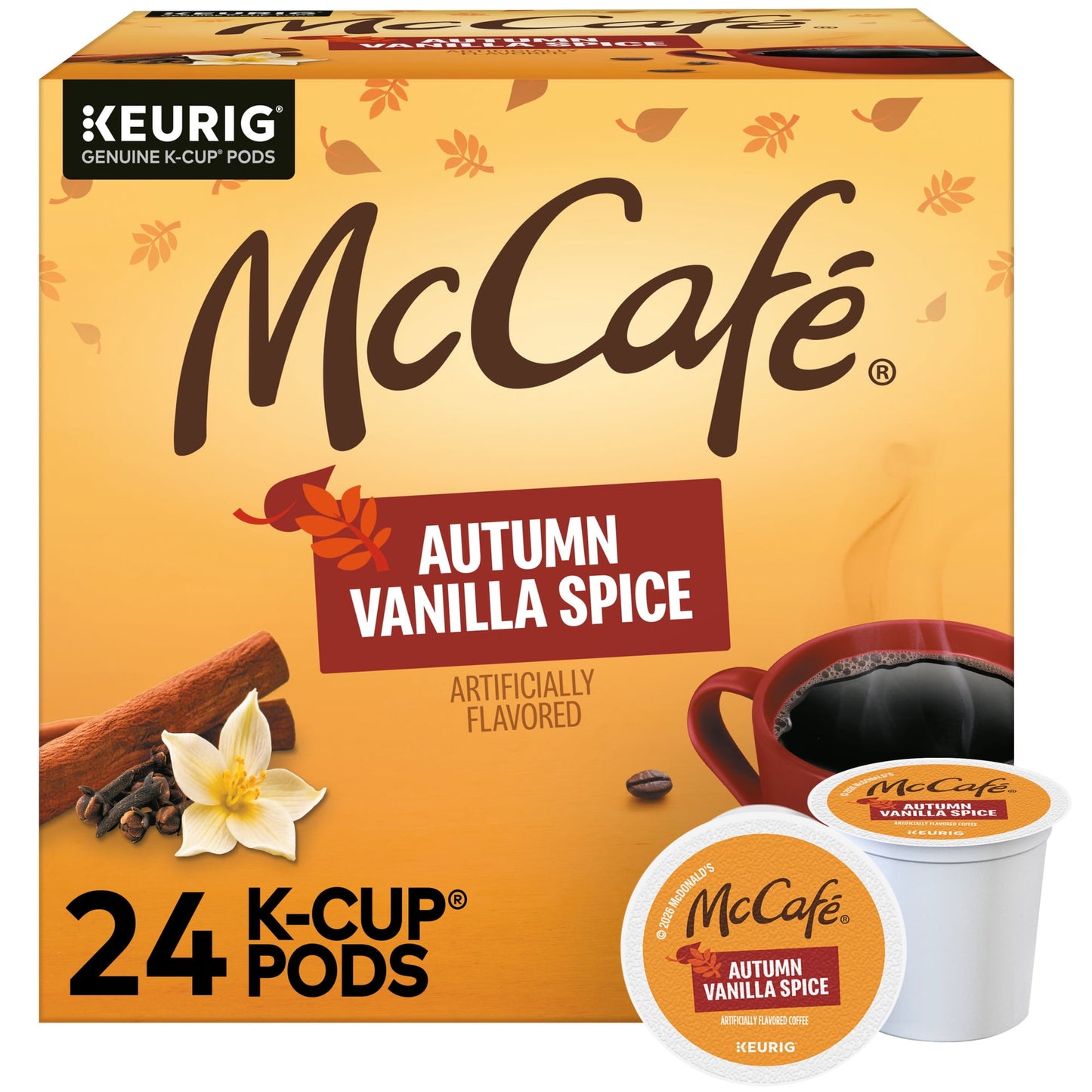 McCafé Autumn Vanilla Spice Coffee K-Cup Pods for Keurig Brewers