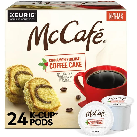 McCafe Cinnamon Streusel Coffee Cake Coffee