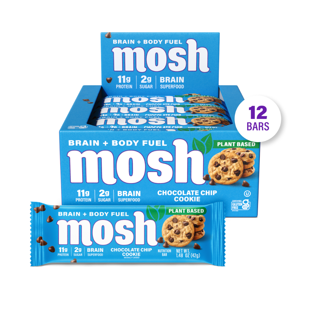 MOSH Chocolate Chip Cookie Protein Bars - 12 Pack