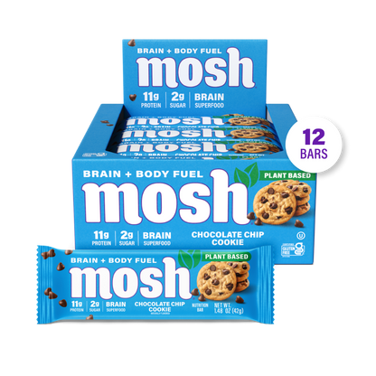 MOSH Chocolate Chip Cookie Protein Bars - 12 Pack