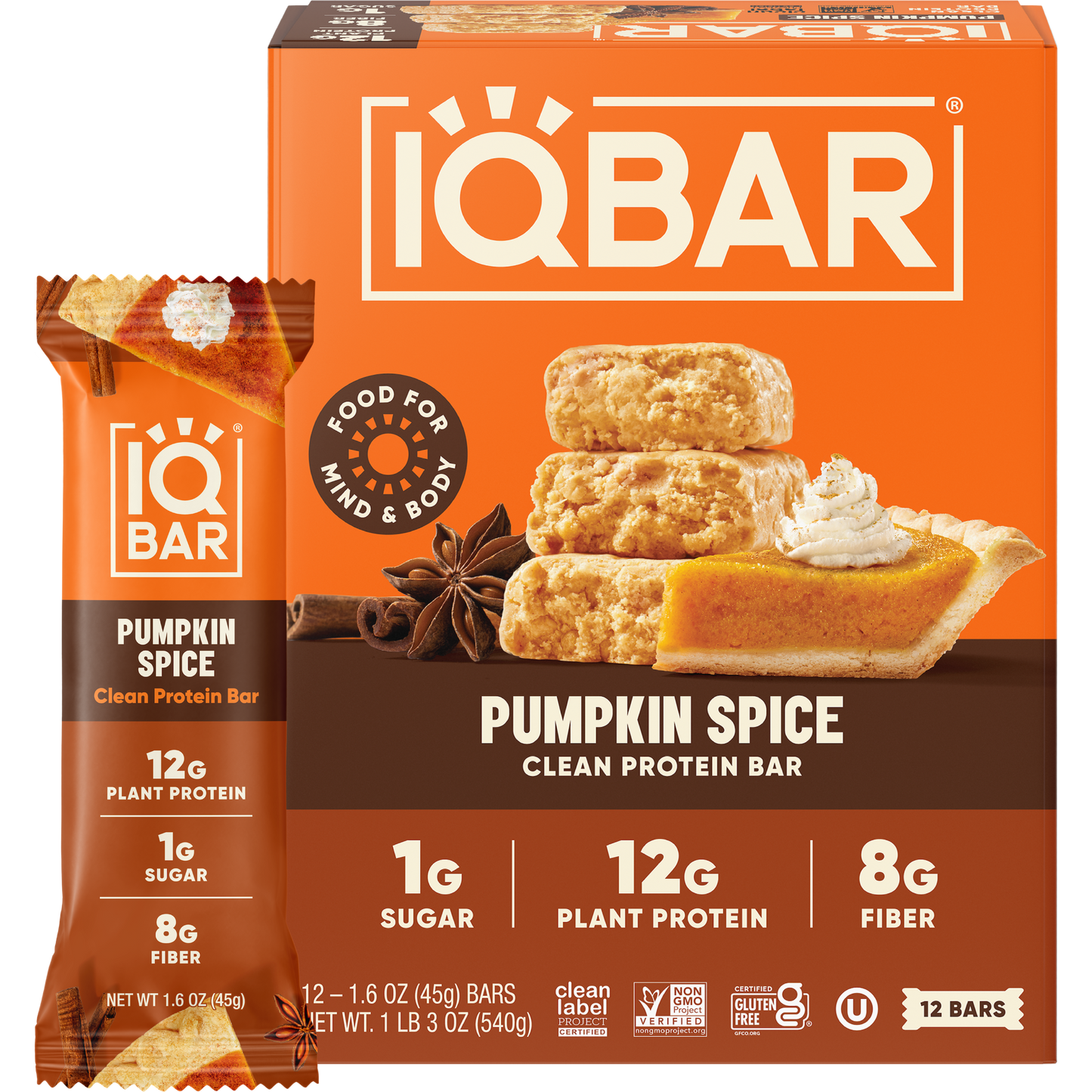 IQBAR Pumpkin Spice Protein Bars