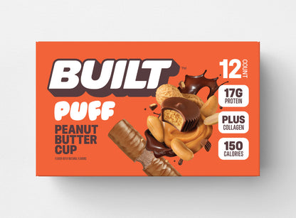 Peanut Butter Cup Puff Protein Bar | Built High Protein Snack