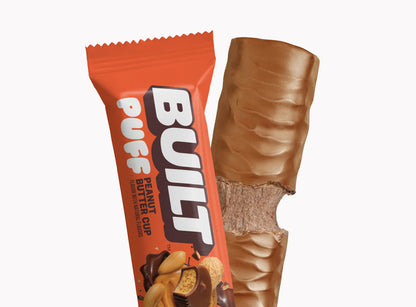 Peanut Butter Cup Puff Protein Bar | Built High Protein Snack