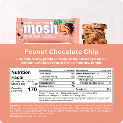 Mosh Peanut Chocolate Chip Protein Bars