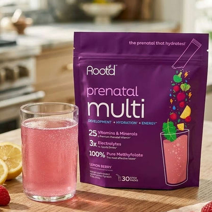 Root'd Essential Prenatal Nutrition + Electrolytes with DHA
