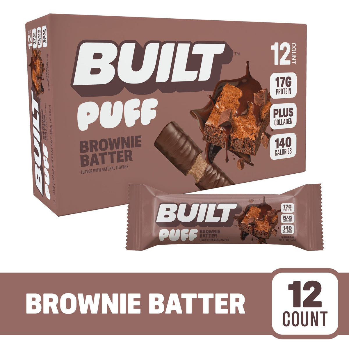 Built Puff Protein Bars – Brownie Batter Flavor