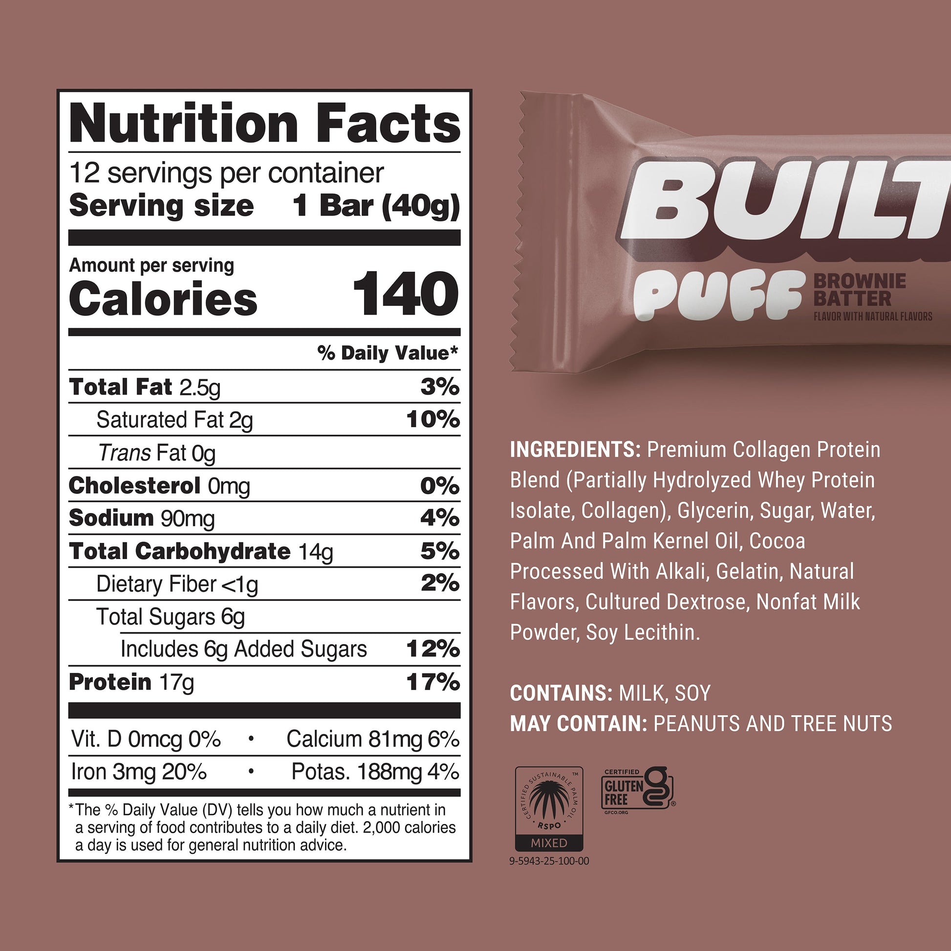 Brownie batter flavored coffee stack packaging