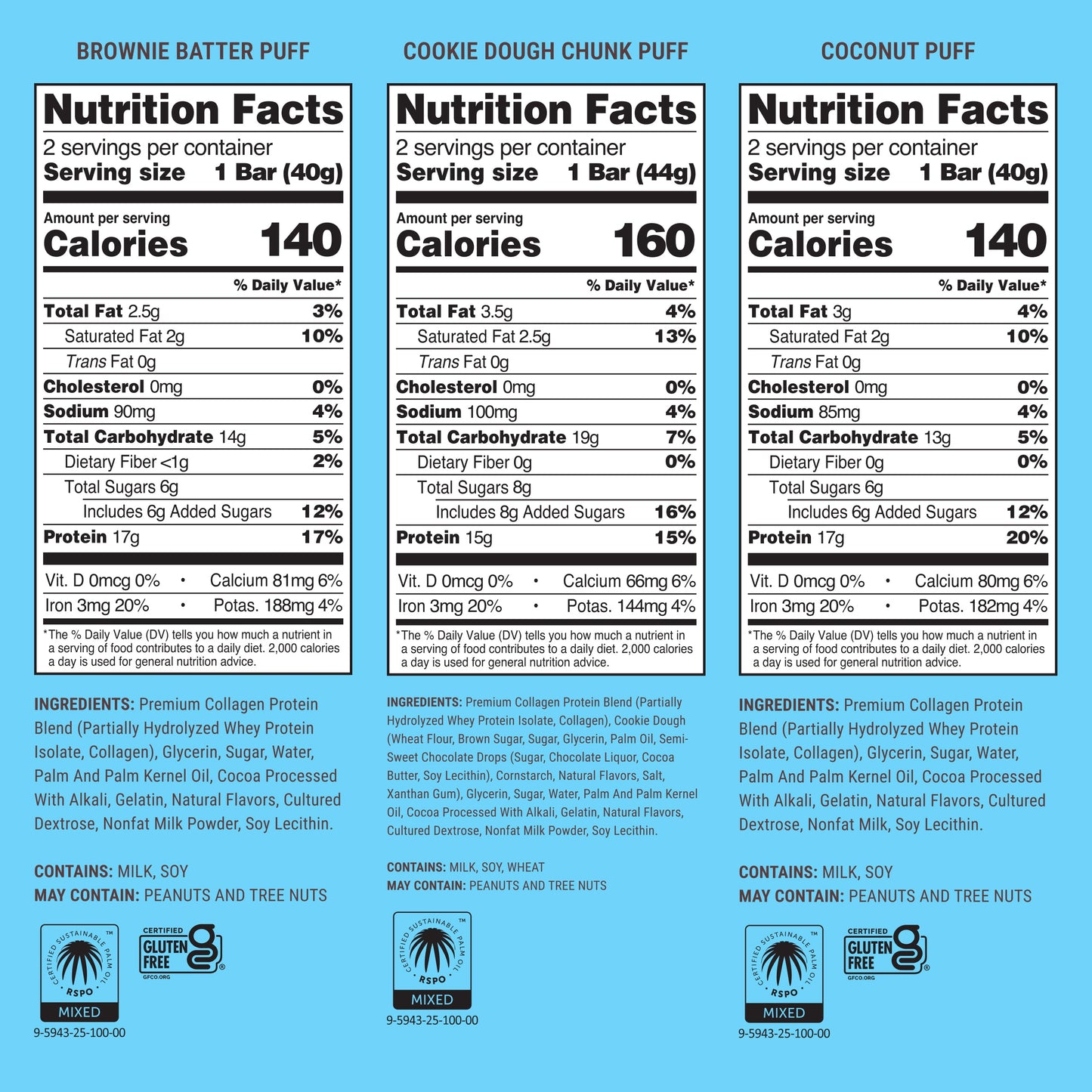 Built Protein Bars & Puffs Mixed Box – 12 Count Variety Pack