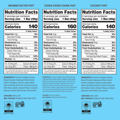 Built Protein Bars & Puffs Mixed Box – 12 Count Variety Pack